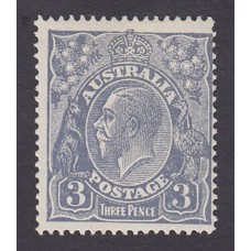 Australian    King George V    3d Blue    Small Multiple Perf 14  Crown WMK  Plate Variety 3R54..